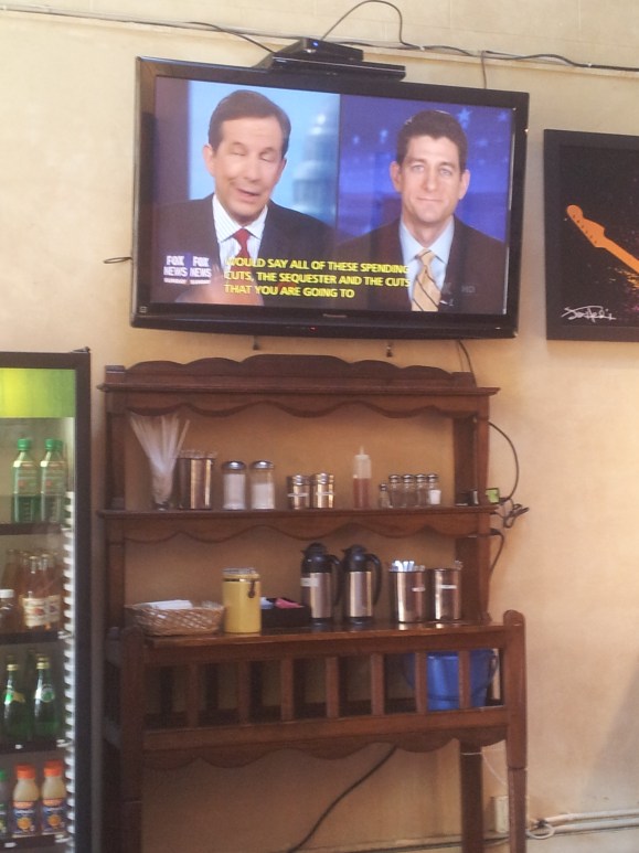Fox News at a Cafe in San Francisco