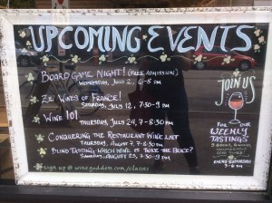 Which is shocking considering the world-famous board game night at the wine shoppe just around the corner. 