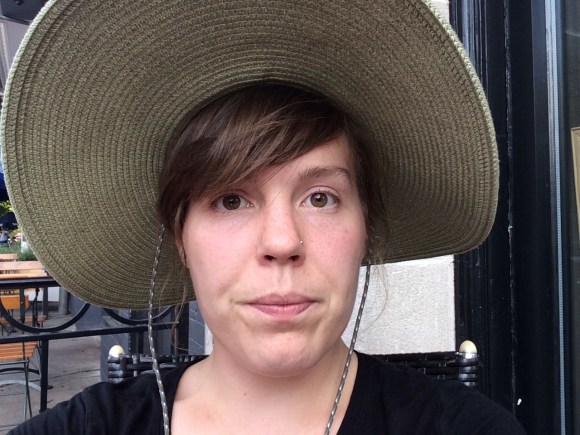 woman in the hat selfie